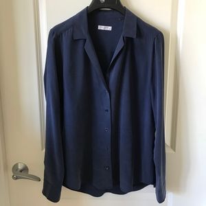 Equipment Silk Blouse in Navy